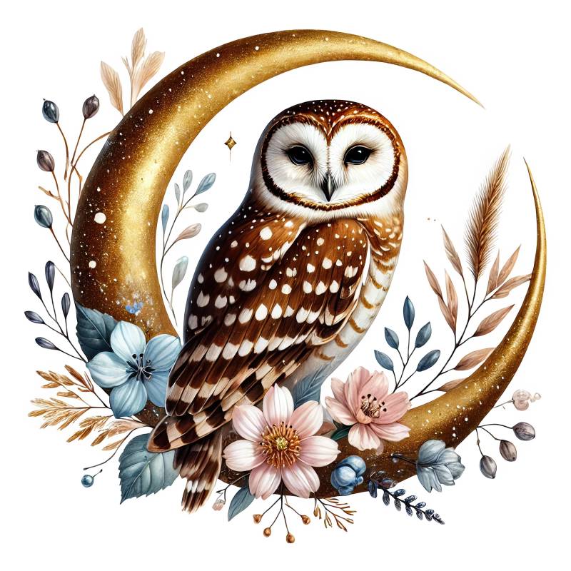 Bügelbild, Eule, Bügelmotiv von BuegeldichTrendy