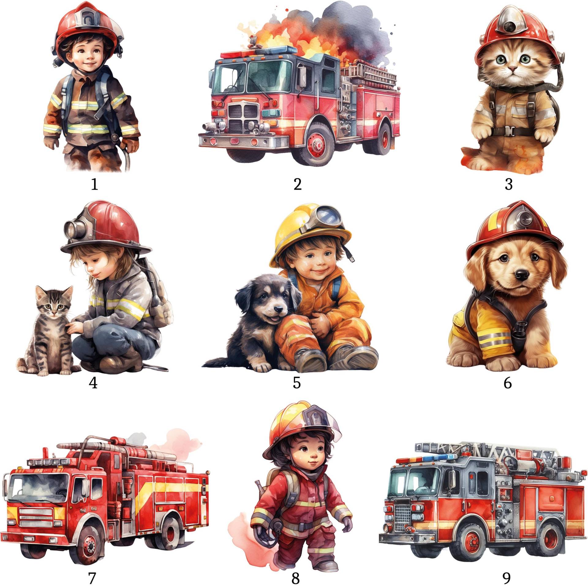 Bügelbild, Feuerwehr, Bügelmotiv von BuegeldichTrendy