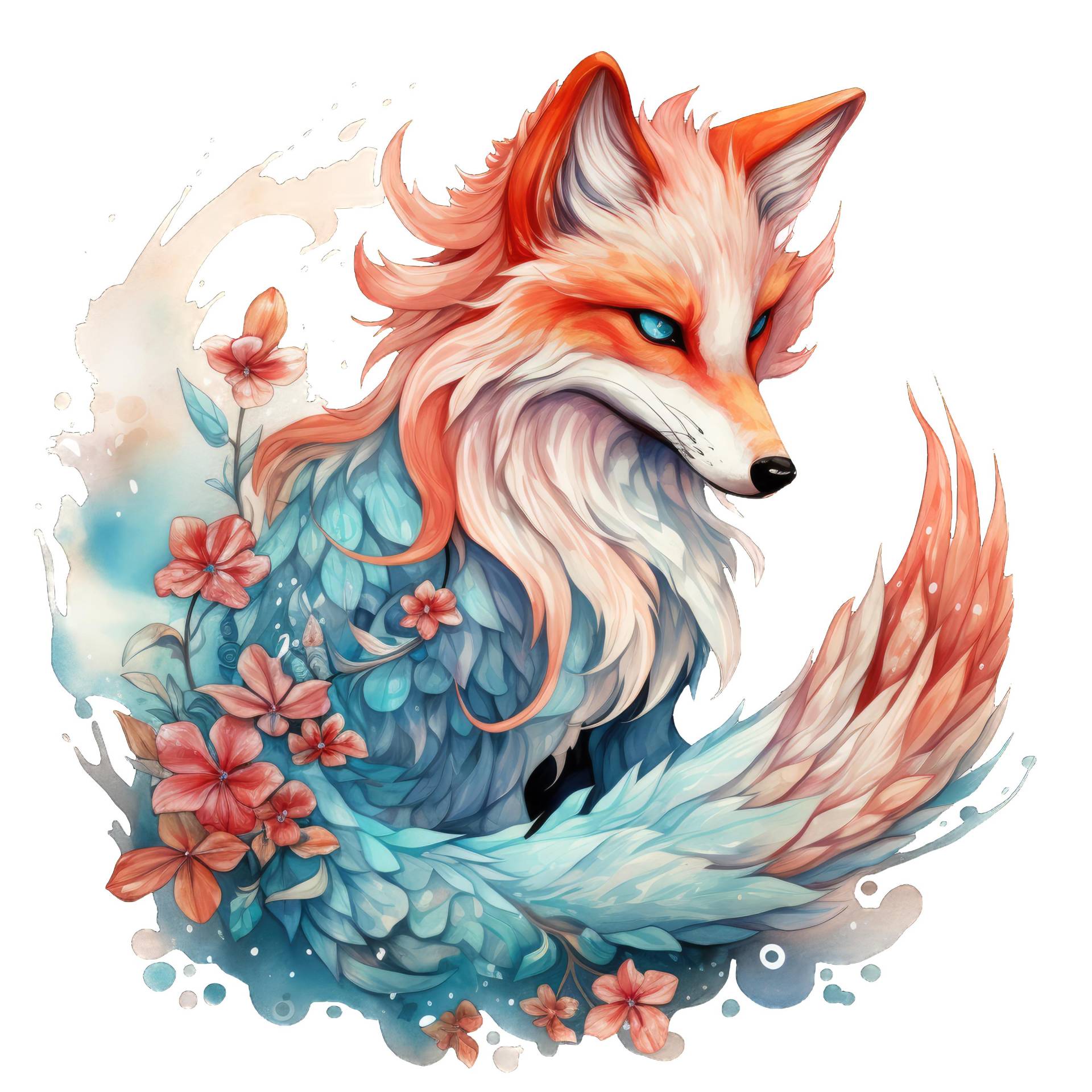 Bügelbild, Fuchs, Fabelwesen, Bügelmotiv von BuegeldichTrendy