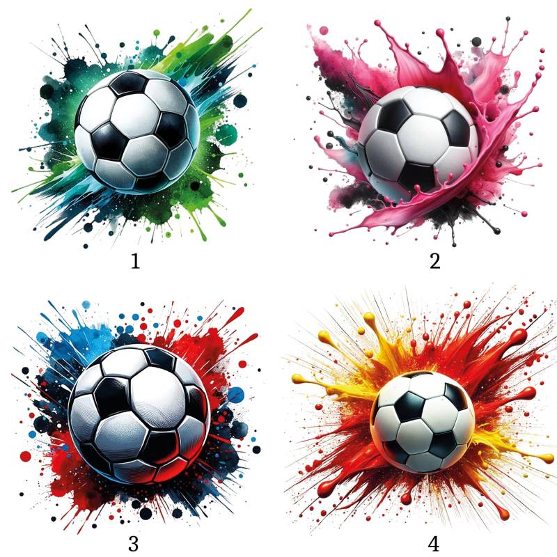 Bügelbild, Fußball, Splash, Bügelmotiv von BuegeldichTrendy