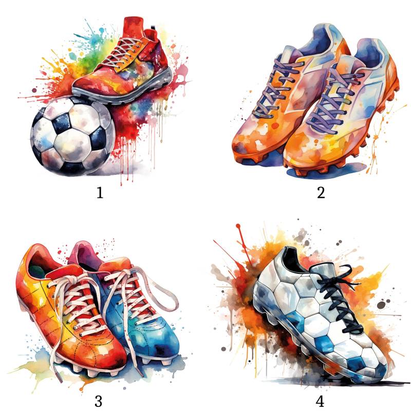 Bügelbild, Fußballschuhe, Bügelmotiv von BuegeldichTrendy