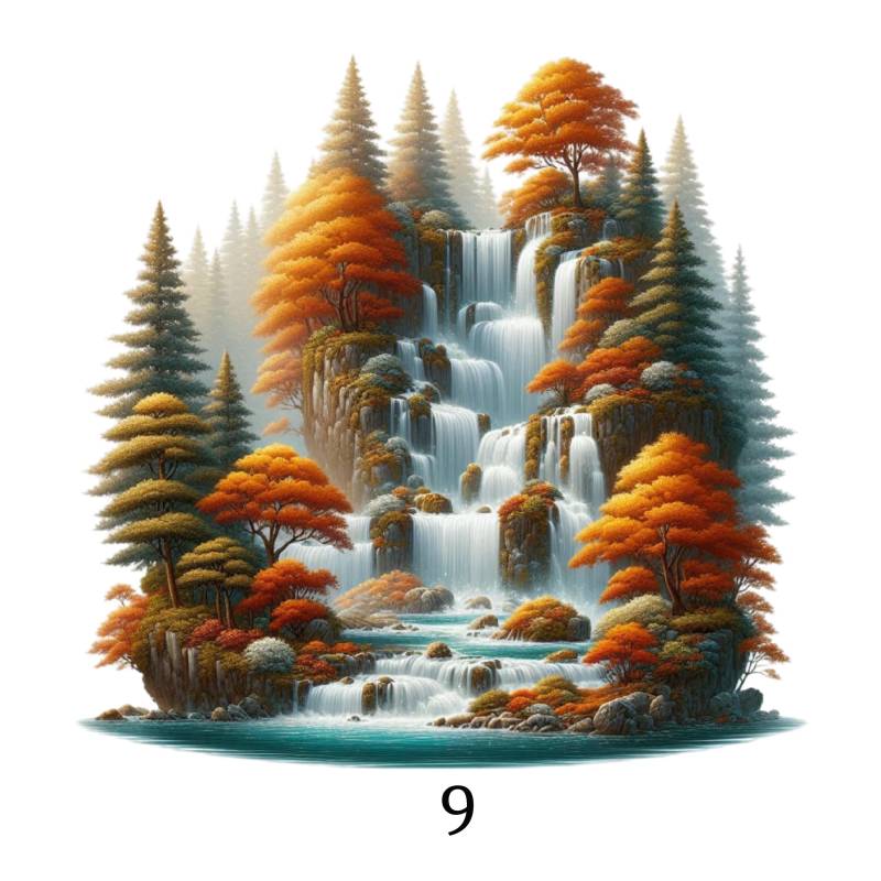 Bügelbild, Herbst Landschaft, Bügelmotiv von BuegeldichTrendy