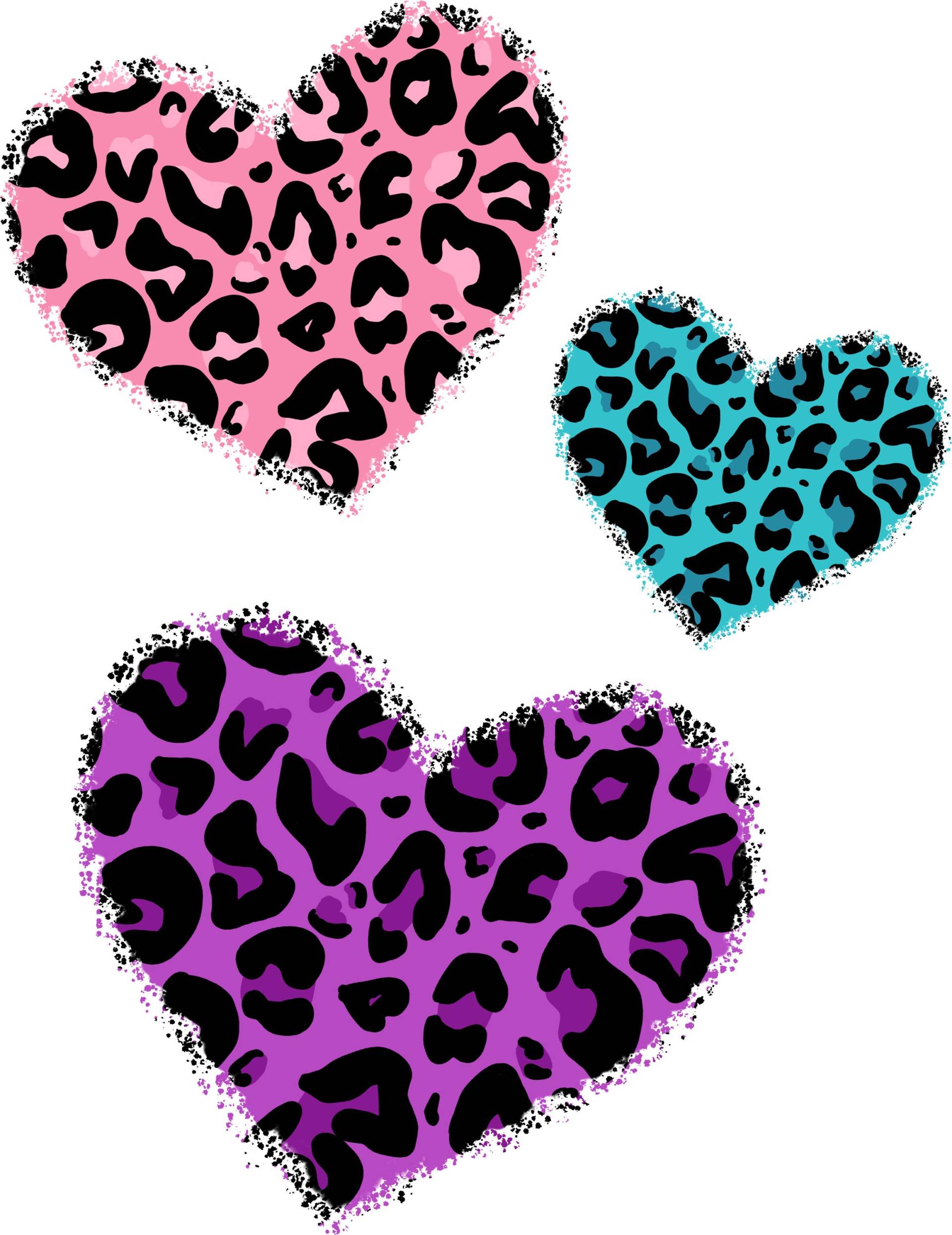 Bügelbild, Herzen Leoparden Print, Bügelmotiv von BuegeldichTrendy