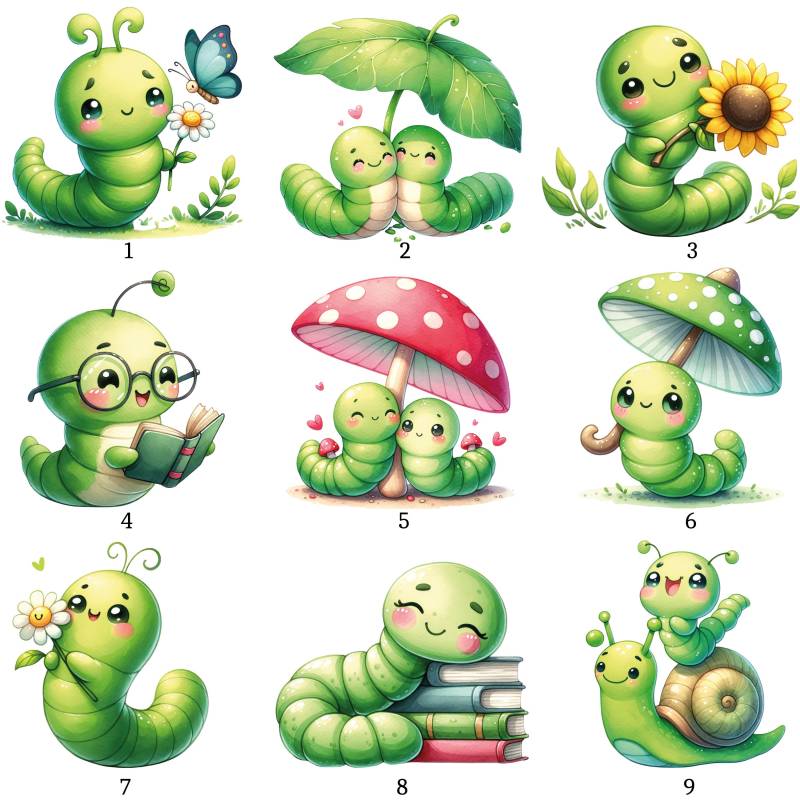 Bügelbild, Kleine Raupe, Motiv von BuegeldichTrendy