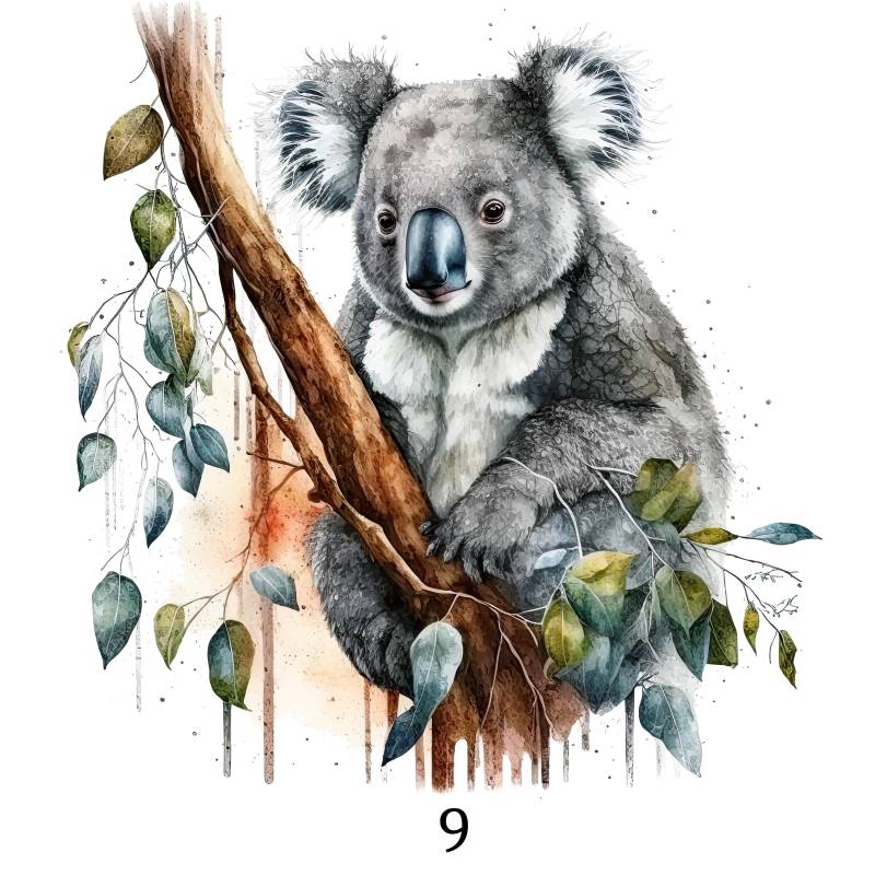 Bügelbild, Koala, Koala Am Baum, Bügelmotiv von BuegeldichTrendy
