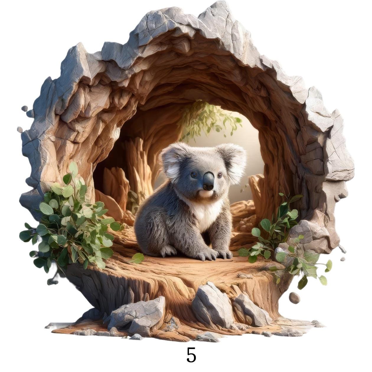 Bügelbild, Koala 3D, Bügelmotiv von BuegeldichTrendy