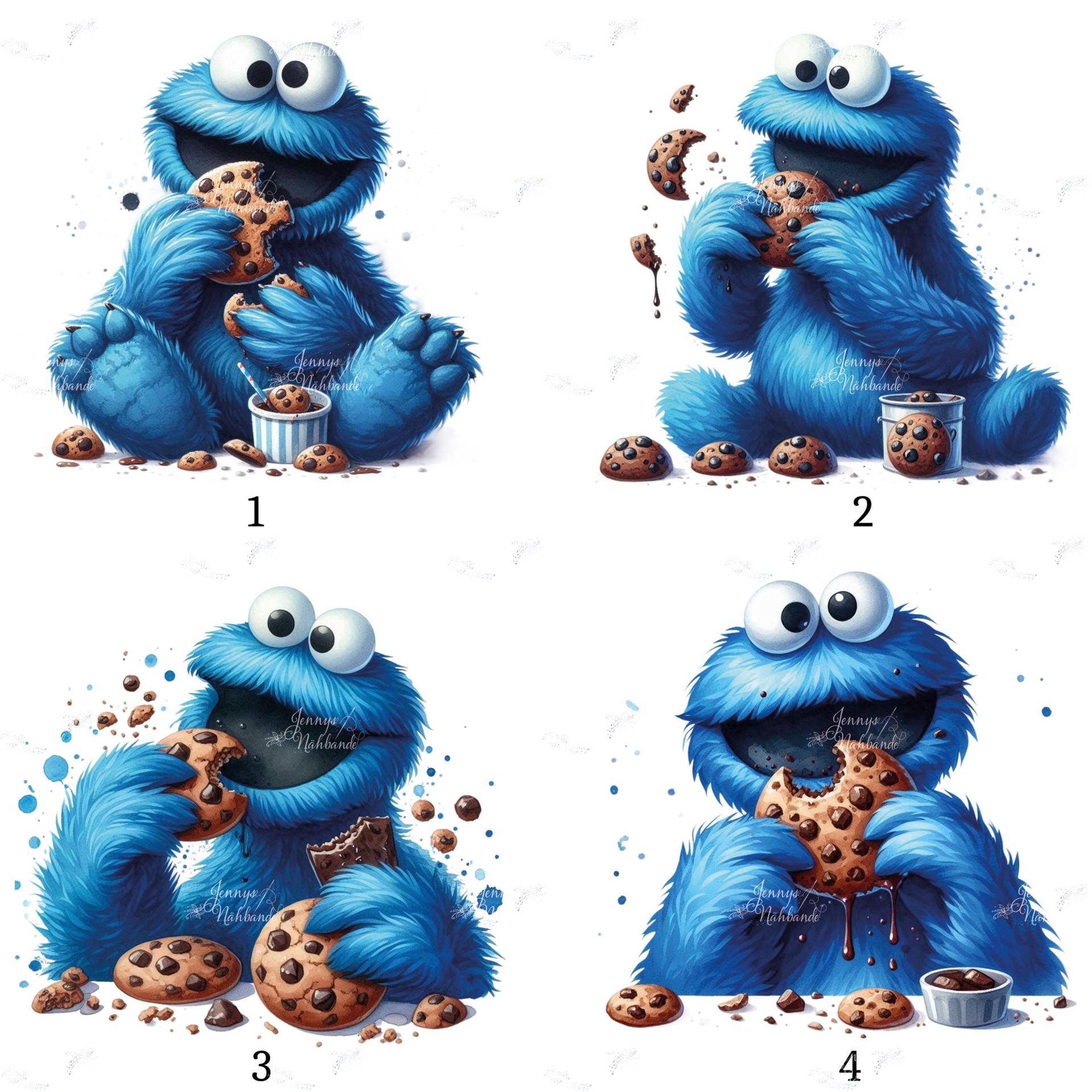 Bügelbild, Krümelmonster, Bügelmotiv von BuegeldichTrendy