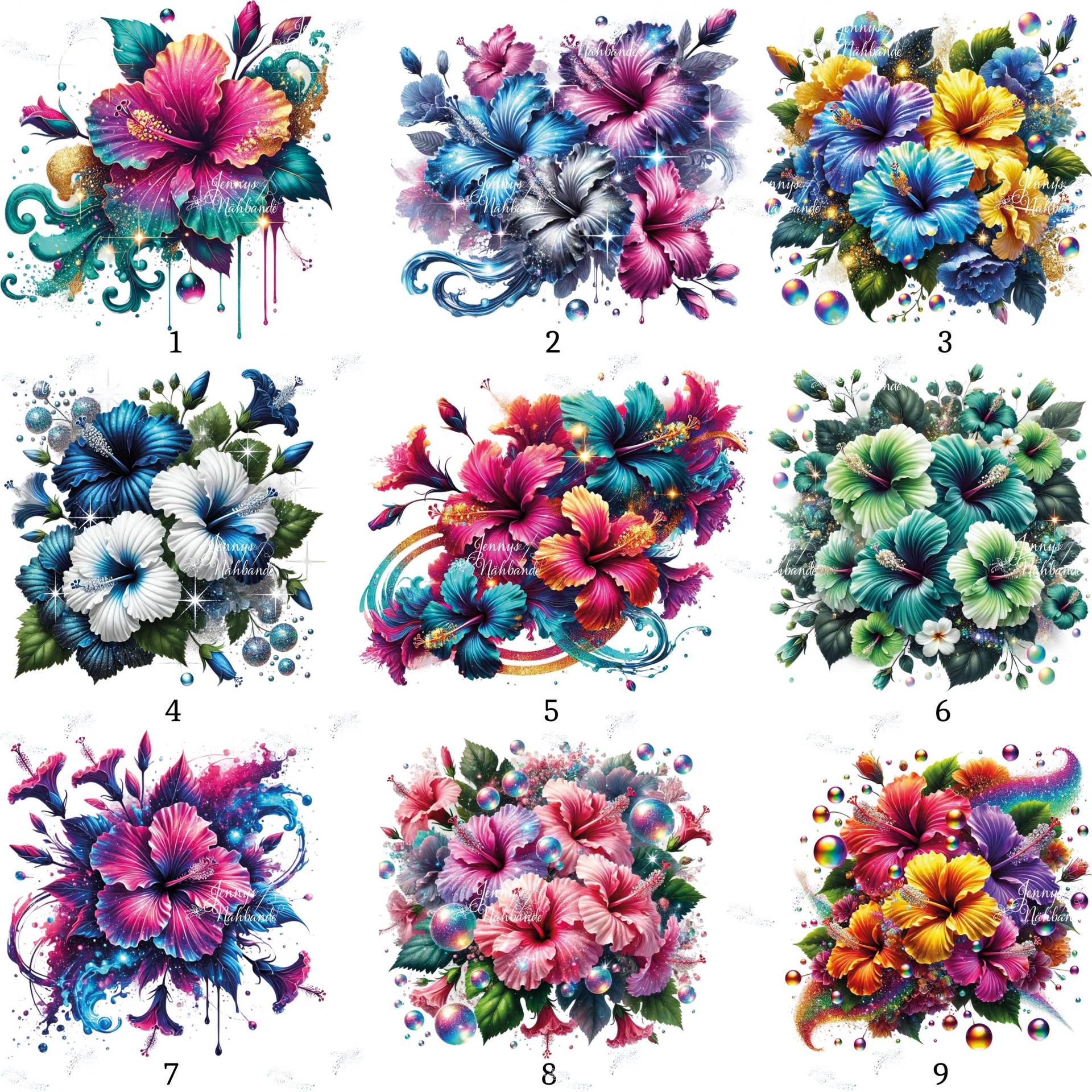 Bügelbild, Lilien Blumen, Bügelmotiv von BuegeldichTrendy