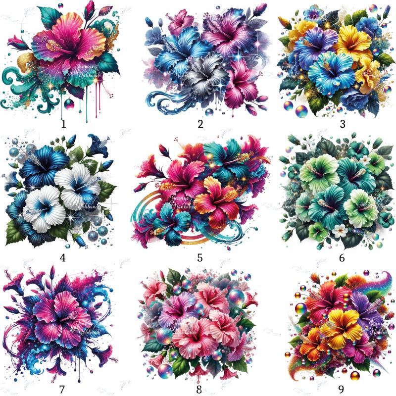 Bügelbild, Lilien Blumen, Bügelmotiv von BuegeldichTrendy