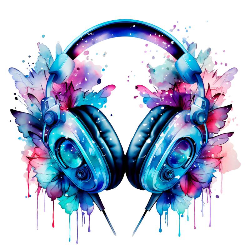 Bügelbild, Mädchen Kopfhörer, Bügelmotiv von BuegeldichTrendy