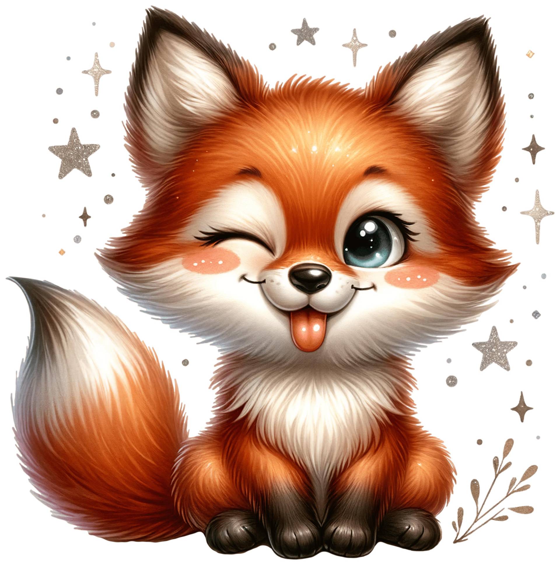 Bügelbild, Motiv Süßer Fuchs von BuegeldichTrendy