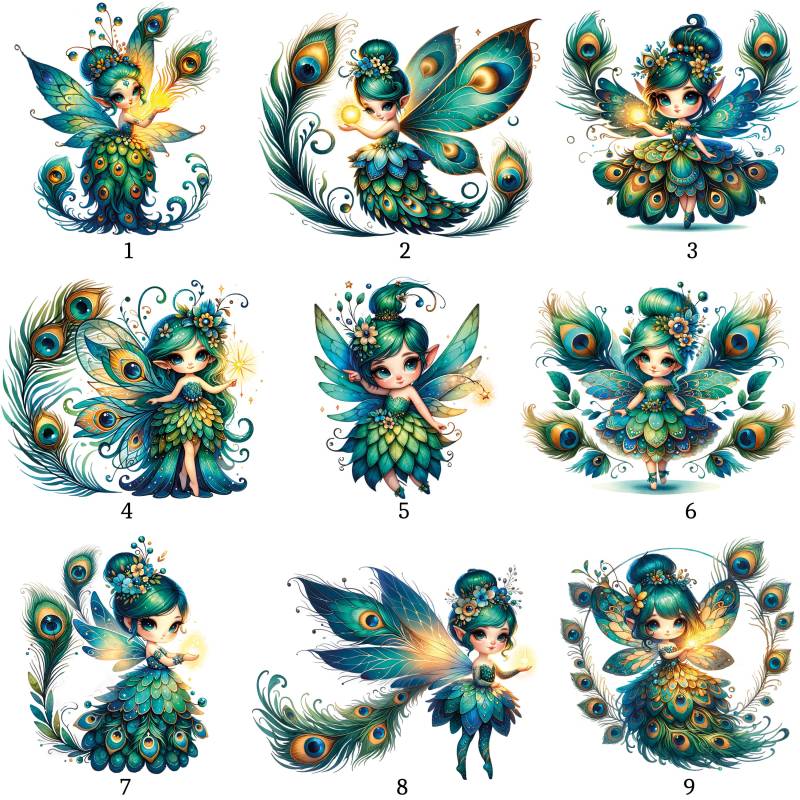 Bügelbild, Pfaufee von BuegeldichTrendy