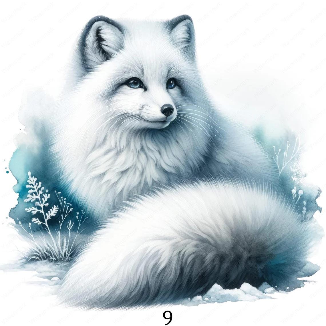 Bügelbild, Polar Fuchs, Bügelmotiv von BuegeldichTrendy