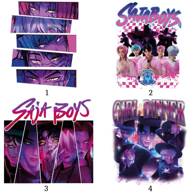 Bügelbild, Saja Boys, Kpop Demon Hunters, Girl Dinner, Bügelmotiv von BuegeldichTrendy