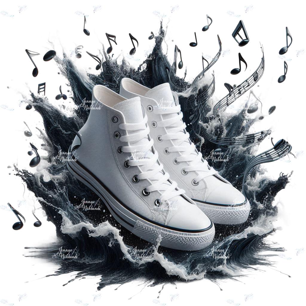 Bügelbild, Sneakers, Chucks, Splash, Bügelmotiv von BuegeldichTrendy