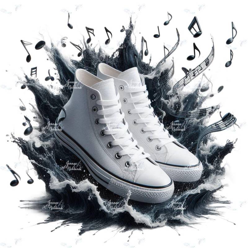 Bügelbild, Sneakers, Chucks, Splash, Bügelmotiv von BuegeldichTrendy