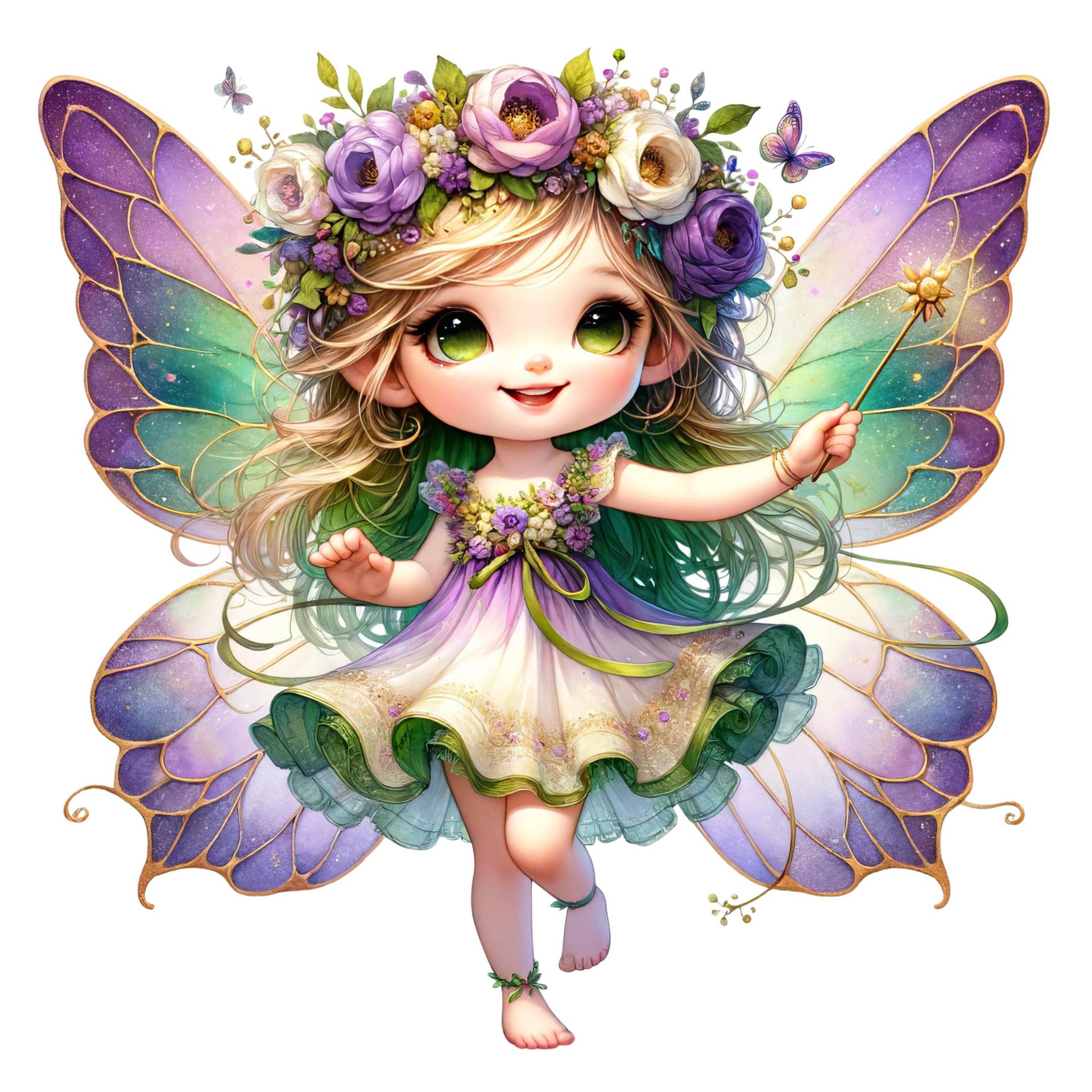 Bügelbild, Süße Fee, Bügelmotiv von BuegeldichTrendy