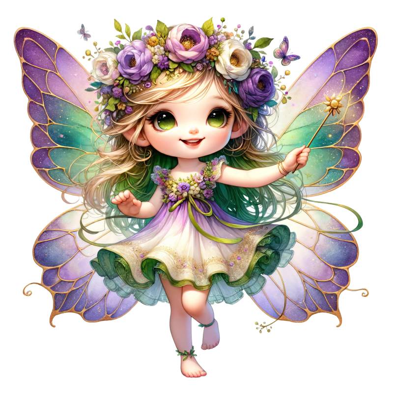 Bügelbild, Süße Fee, Bügelmotiv von BuegeldichTrendy