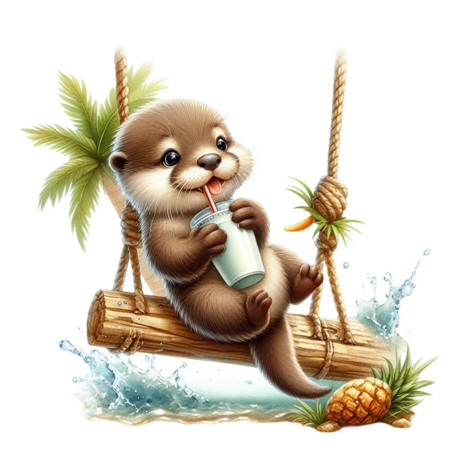 Bügelbild, Süße Otter, Bügelmotiv von BuegeldichTrendy