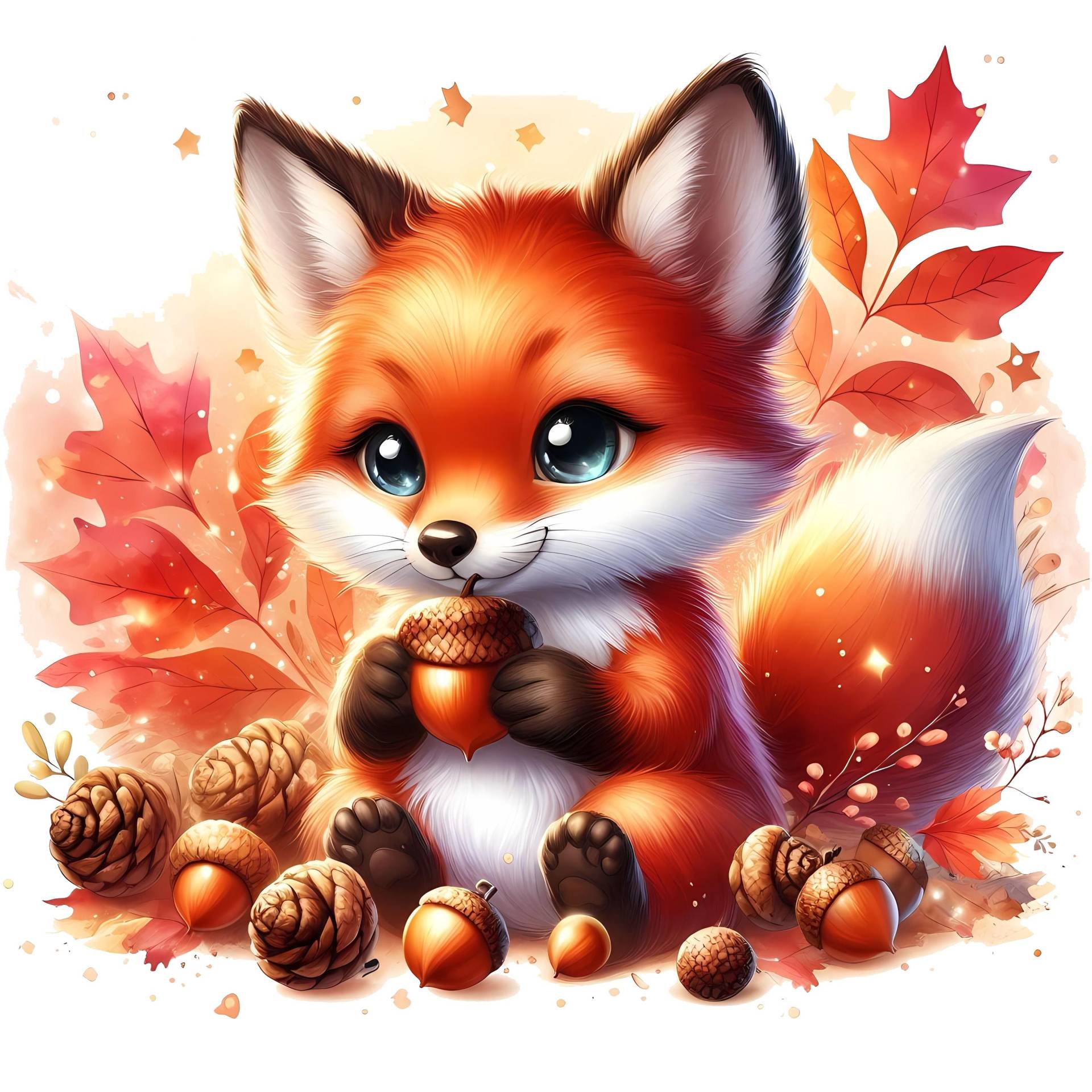 Bügelbild, Süßer Fuchs, Herbst, Bügelmotiv von BuegeldichTrendy