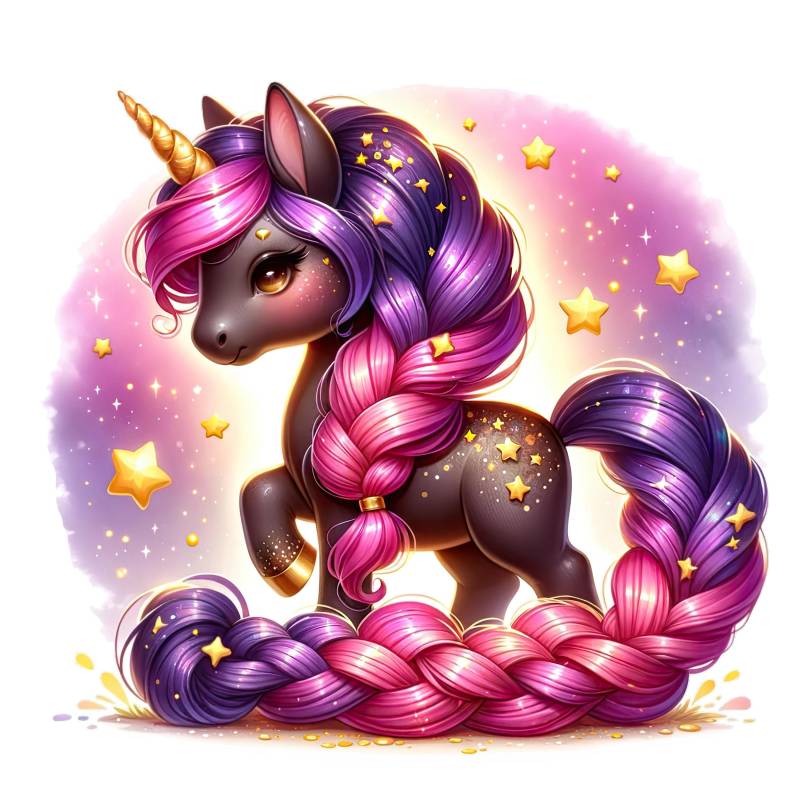 Bügelbild, Süßes Einhorn, Pink, Bügelmotiv von BuegeldichTrendy