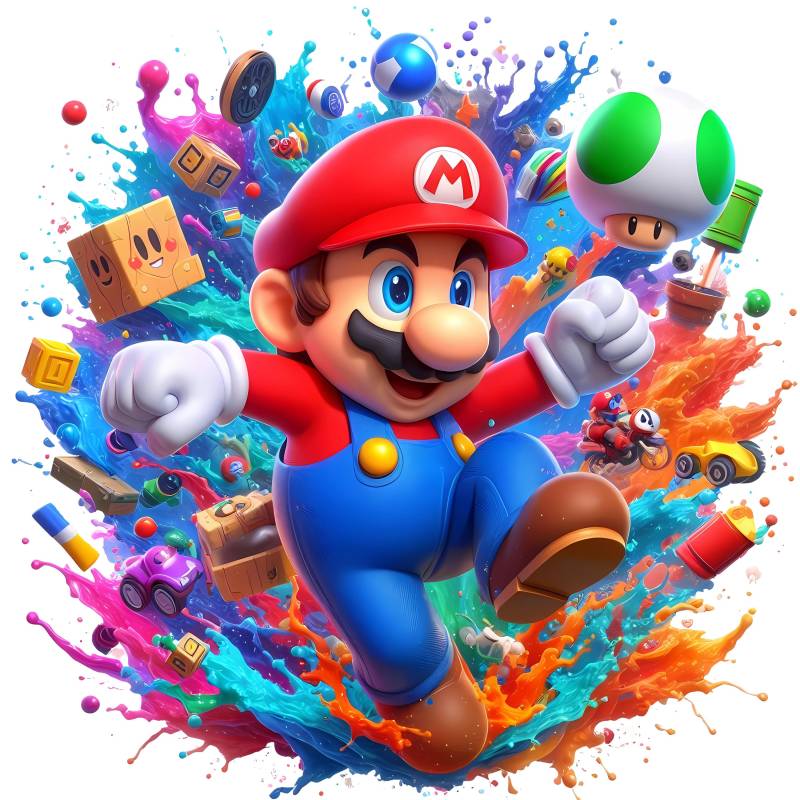 Bügelbild, Super Mario , Bügelmotiv von BuegeldichTrendy