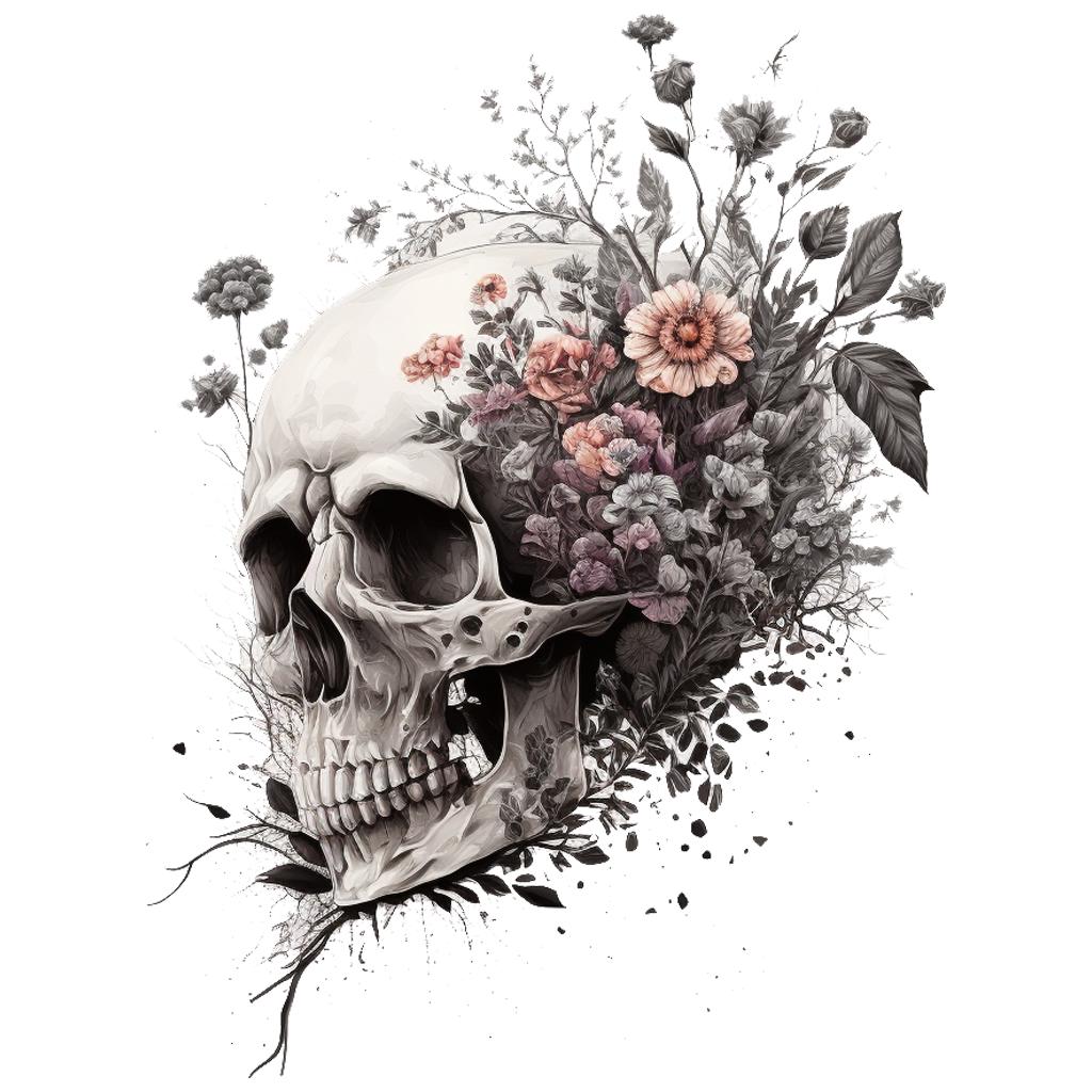 Bügelbild, Totenkopf, Skull, Bügelmotiv von BuegeldichTrendy