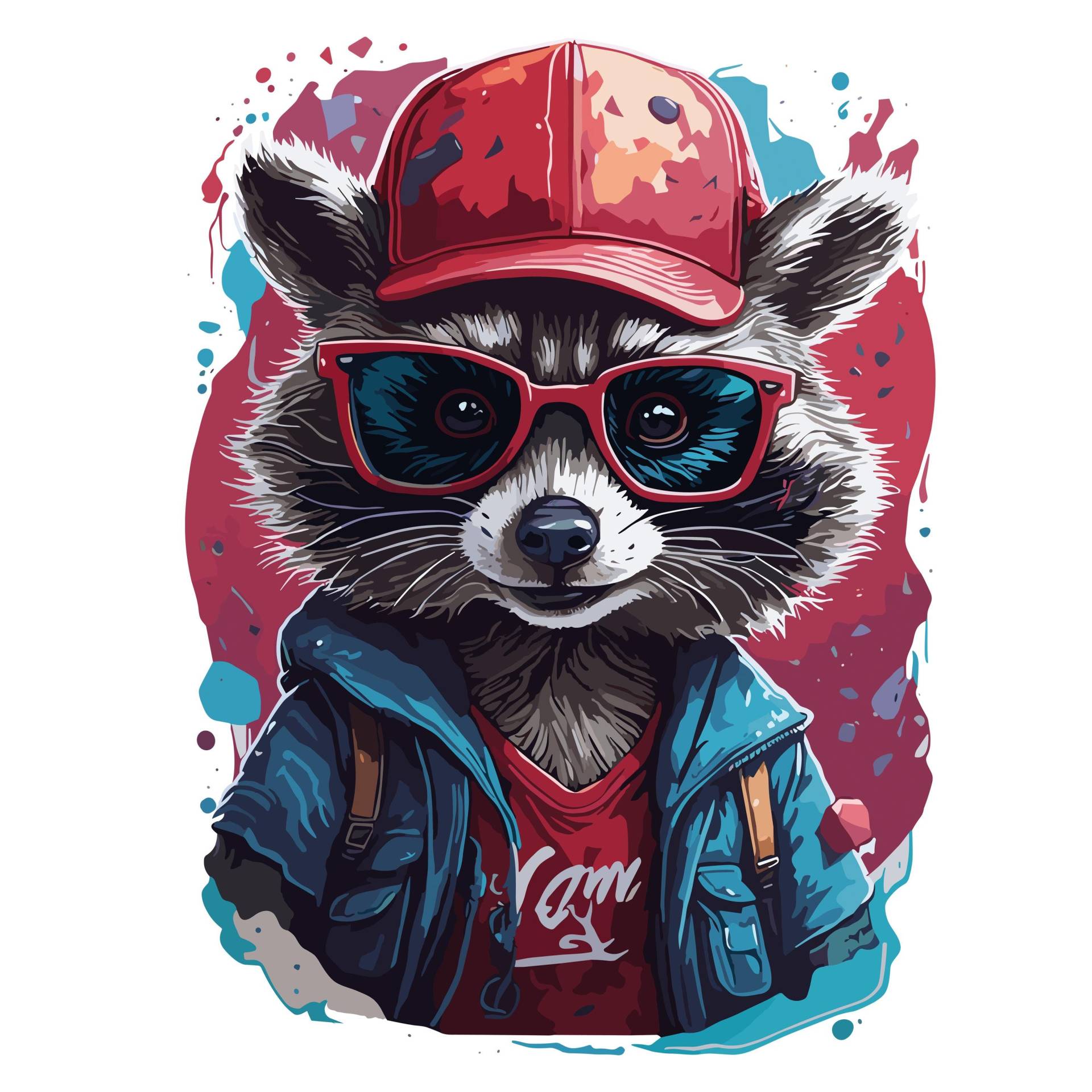 Bügelbild, Waschbär Karli, Bügelmotiv von BuegeldichTrendy