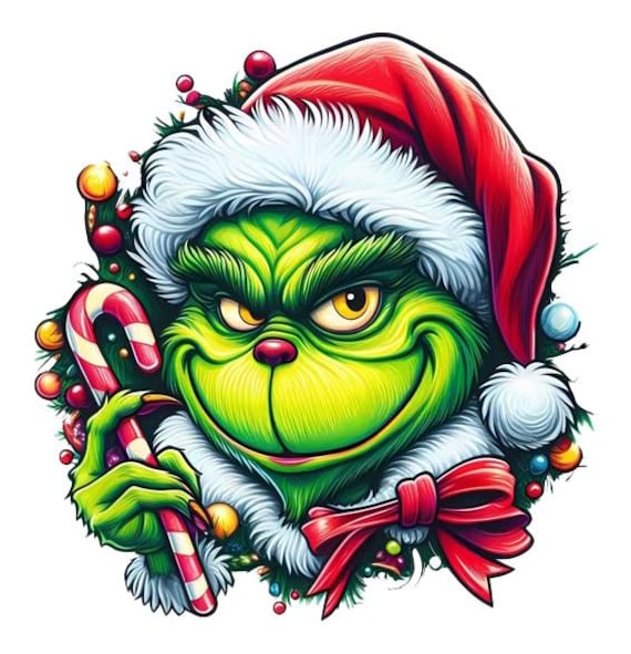 Bügelbild, Weihnachten Grinch, X-Mas, Bügelmotiv von BuegeldichTrendy