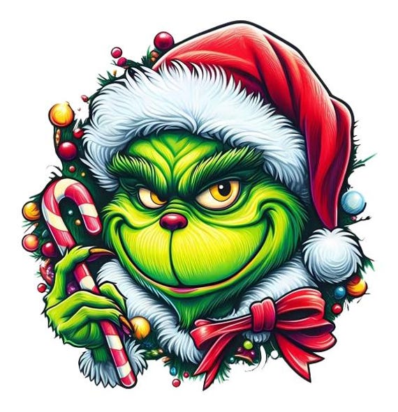 Bügelbild, Weihnachten Grinch, X-Mas, Bügelmotiv von BuegeldichTrendy