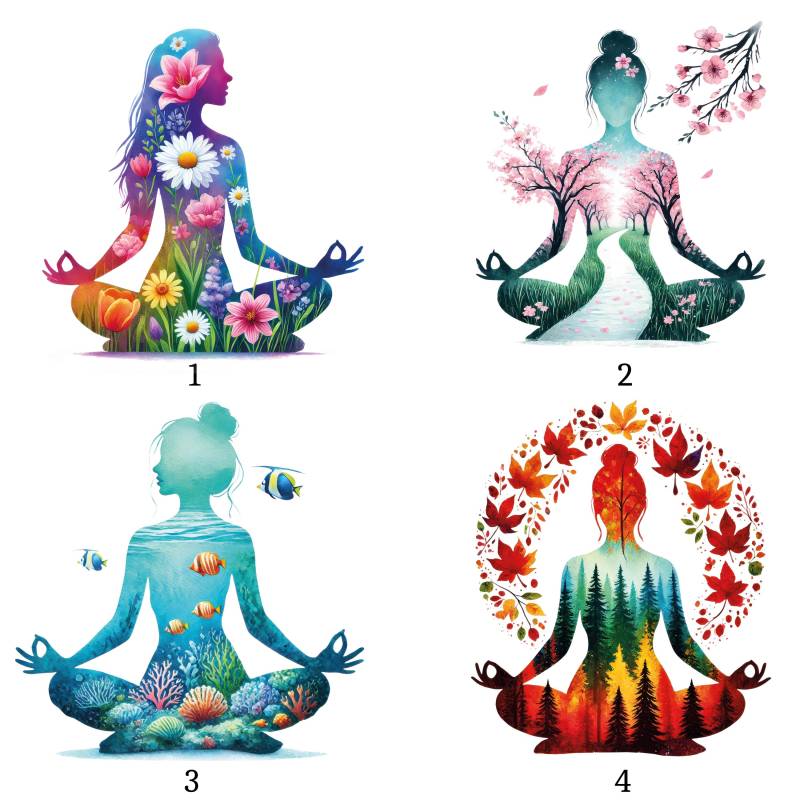 Bügelbild, Yoga Frauen, Bügelmotiv von BuegeldichTrendy