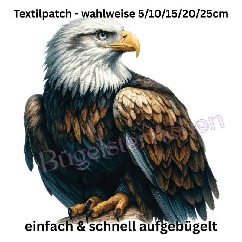 Adler - Bügelbild, Einfach & Schnell Aufgebügelt, Greifvogel, Eagel, Cool, Ki Kunst Adler - Bügelbild, Einfach & Schnell Aufgebügelt, Greifvogel, Eagel, Cool, Ki Kunst von Buegelsternchen