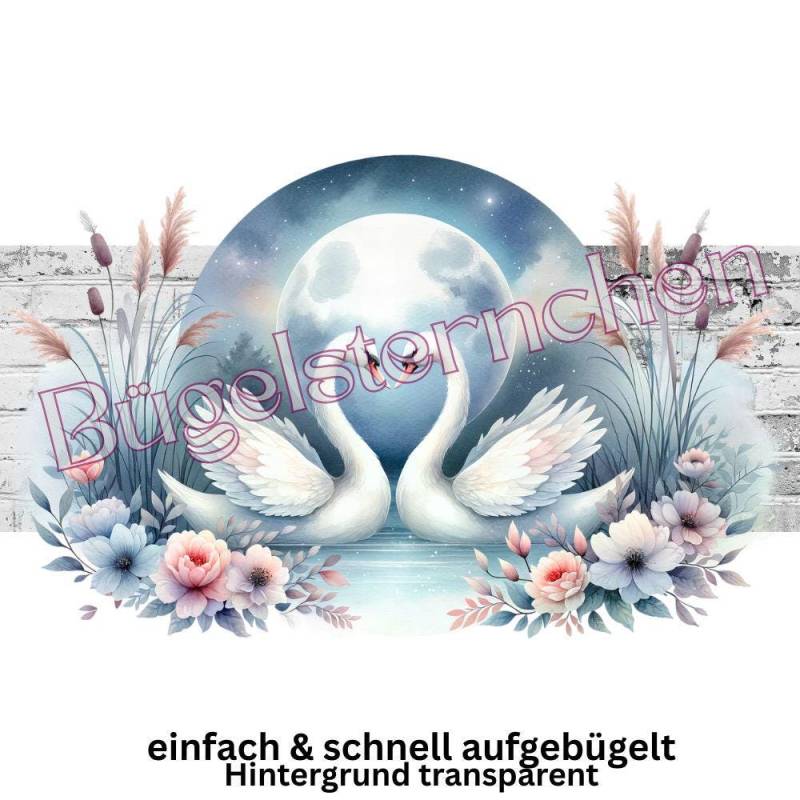 Bügelbild, Einfach & Schnell Aufgebügelt, Schwäne, Zauberhaft von Buegelsternchen