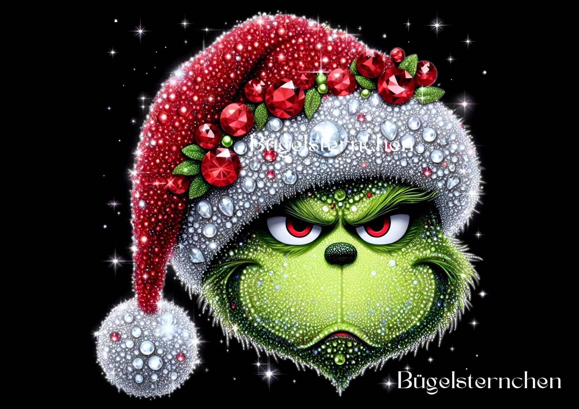 Grinch - Bügelbild/Bügelmotiv Einfach & Schnell Aufgebügelt, X-Mas, Weihnachten, Merry Christmas, Edelsteine Bügelsternchen Grinch - Bügelbild/Bügelmotiv Einfach & Schnell Aufgebügelt, X-Mas, Weihnachten, Merry Christmas, Edelsteine Bügelsternchen von Buegelsternchen