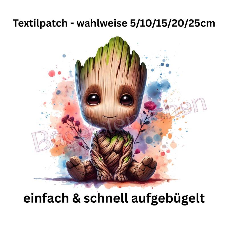 Groot - Bügelbild, Einfach & Schnell Aufgebügelt, So Süß, Baum, Galaxy von Buegelsternchen