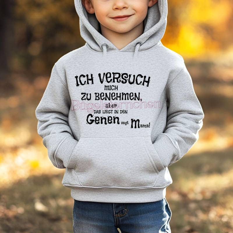 Ich Versuch Mich Zu Benehmen - Bügelbild, Einfach & Schnell Aufgebügelt, Spruch, Kinder, Trendy, Gene, Cool, Witzig von Buegelsternchen