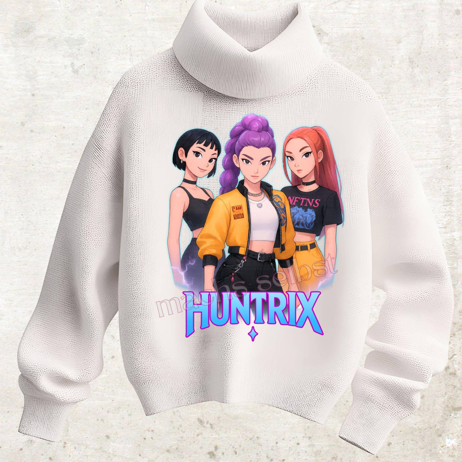 K-Pop Huntrix - Demon Hunters Bügelbild, Einfach & Schnell Aufgebügelt, Comic, Trend, Musik, Ki von Buegelsternchen