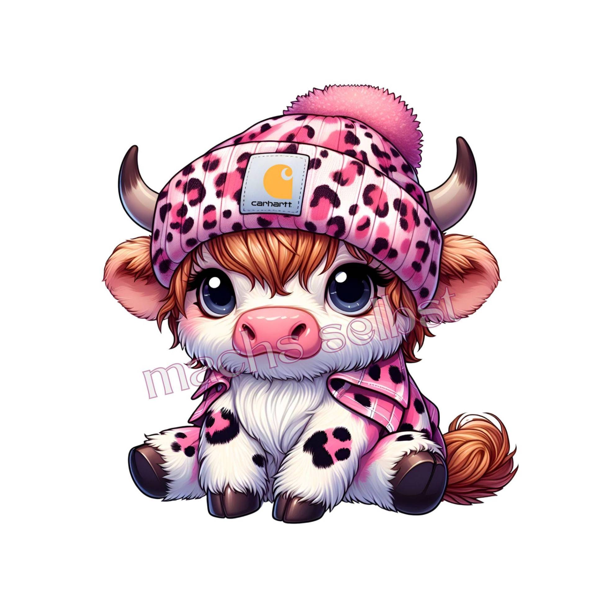 Leo Highland Rosa, Bügelbild Oder Rub On | Aufkleber , Einfach & Schnell Aufgebracht von Buegelsternchen