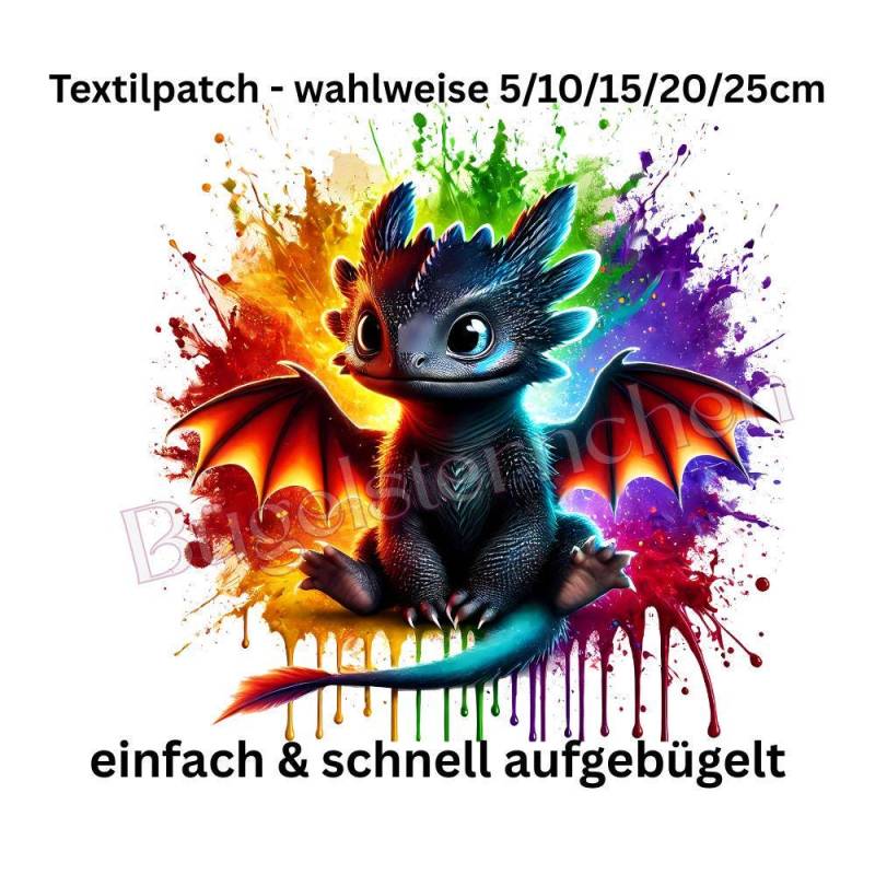Ohnezahn - Bügelbild, Einfach & Schnell Aufgebügelt, Drache, Super Cute, Baby Dragon, Splashes Ohnezahn - Bügelbild, Einfach & Schnell Aufgebügelt, Drache, Super Cute, Baby Dragon, Splashes von Buegelsternchen