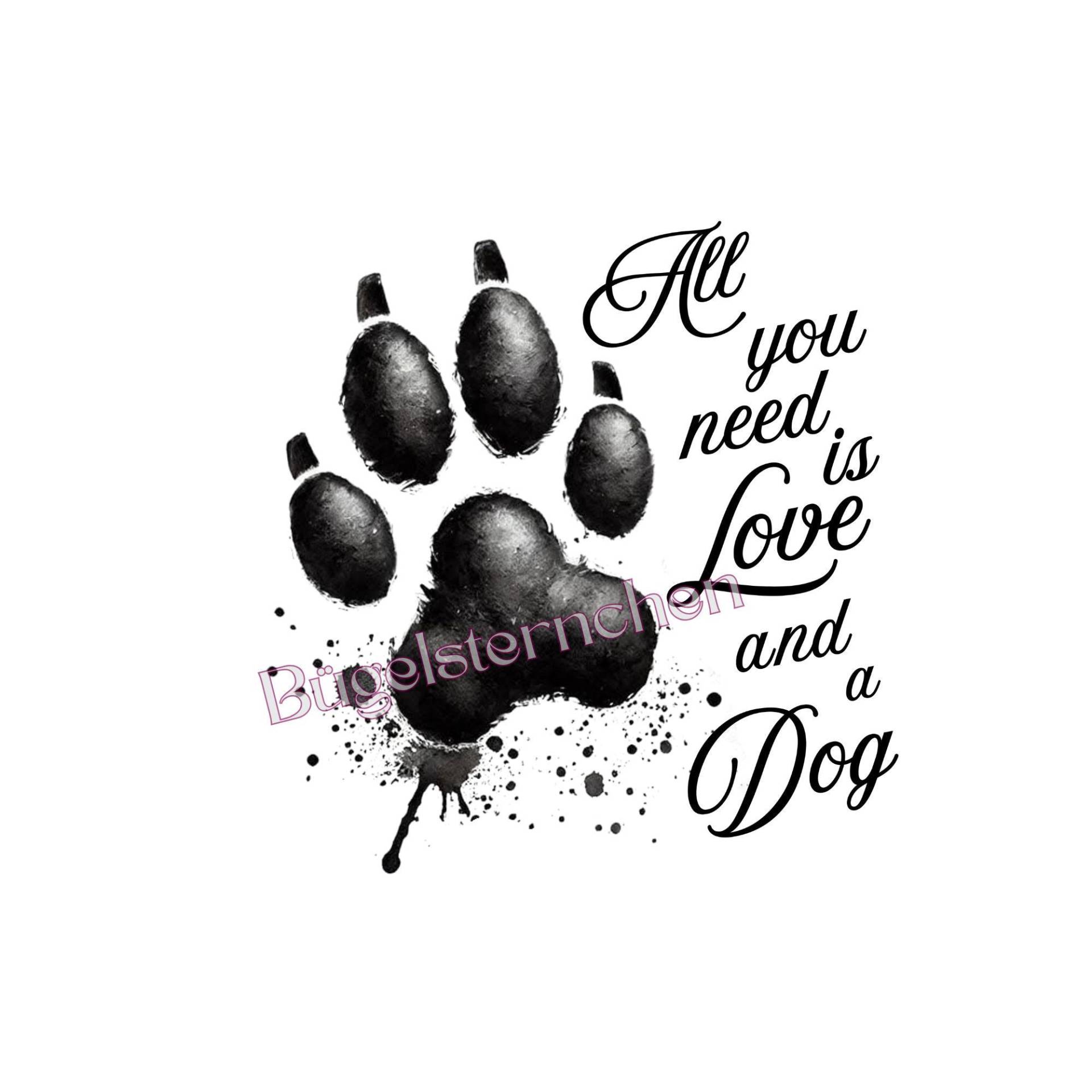 Pfote, Spruch - Bügelbild/Bügelmotiv, Einfach & Schnell Aufgebügelt, Wunderschön, Erinnerung von Buegelsternchen