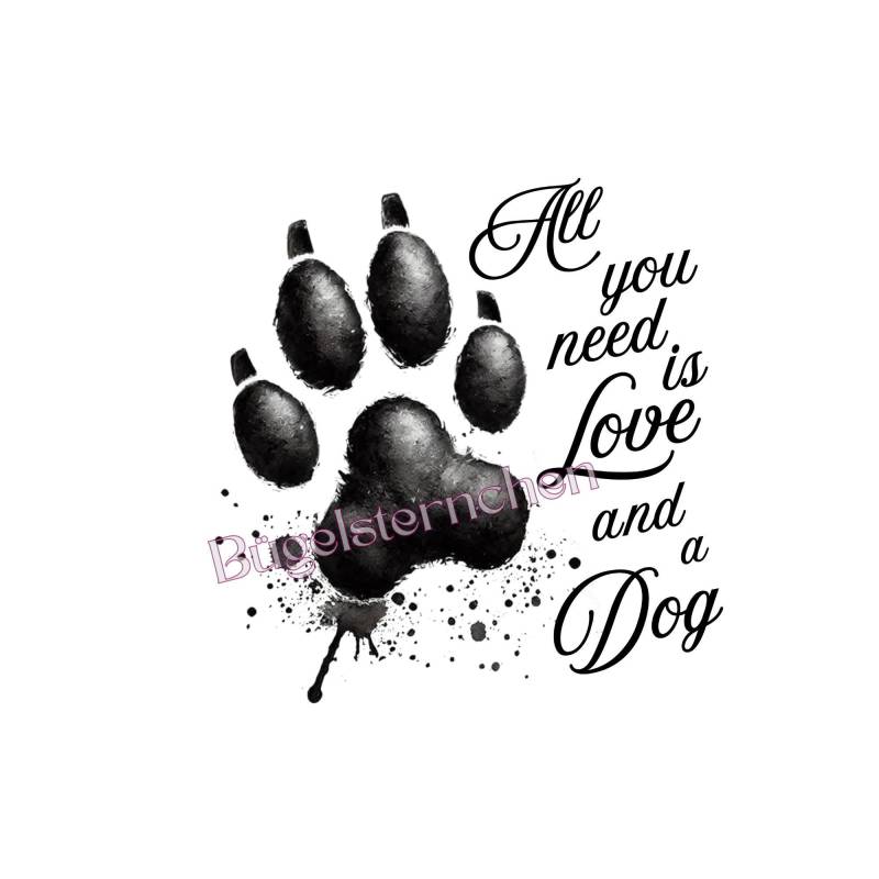 Pfote, Spruch - Bügelbild/Bügelmotiv, Einfach & Schnell Aufgebügelt, Wunderschön, Erinnerung von Buegelsternchen