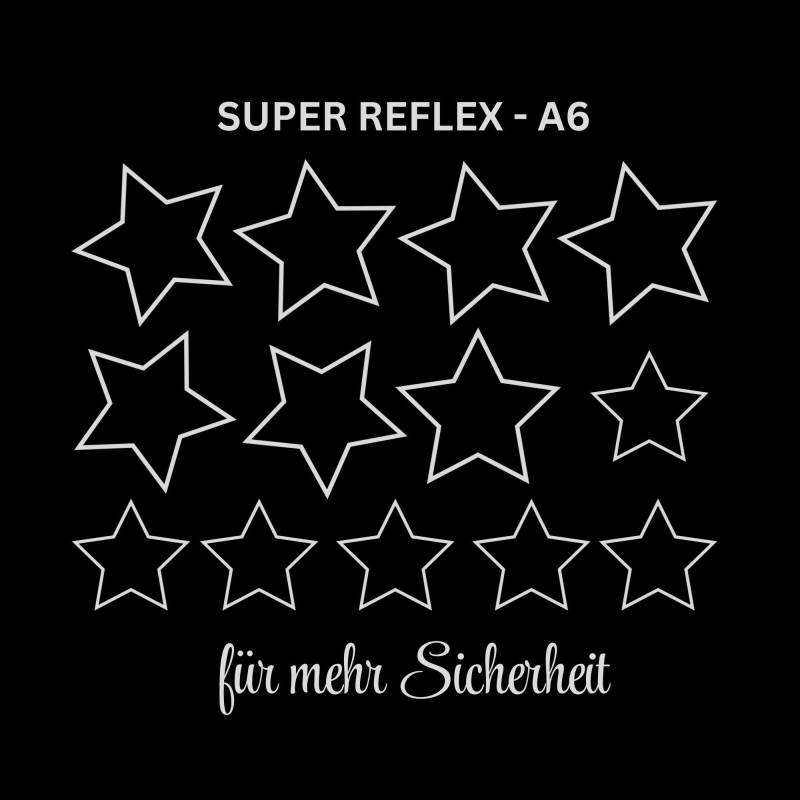 Sterne Reflex Bügelbilder Im Set - Mehr Sicherheit Bei Dämmerung Einfach Und Schnell Aufbügeln Reflektiert Super Stark von Buegelsternchen
