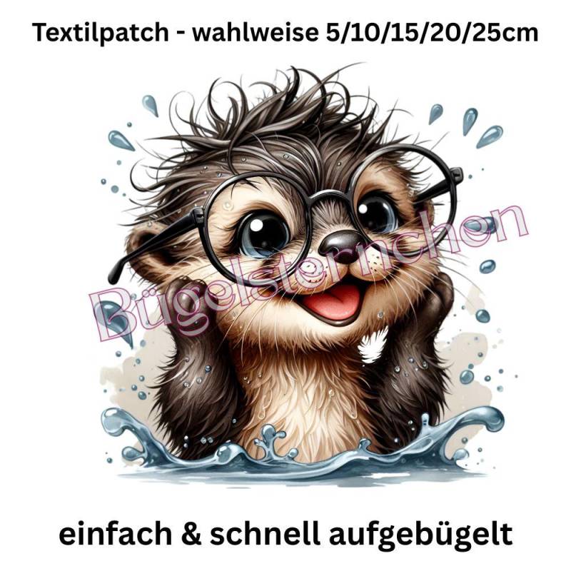 Süßes Otter - Bügelbild, Einfach & Schnell Aufgebügelt, Wasser, Urlaub, Spaß, Cute von Buegelsternchen