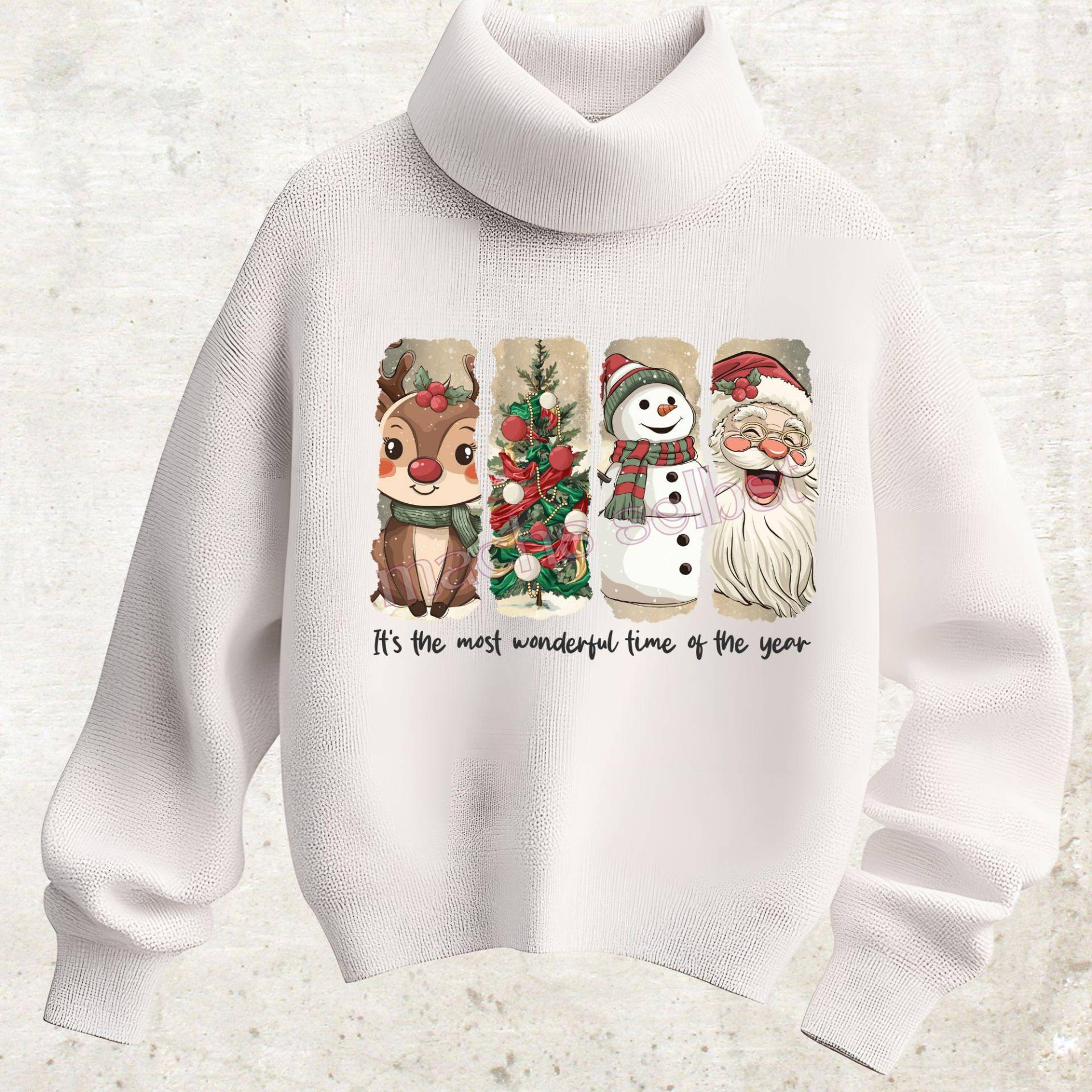 The Most Wonderful Time in Year - Bügelbild/Bügelmotiv Einfach & Schnell Aufgebügelt, X-Mas, Weihnachten, Weihnachtszeit Winter von Buegelsternchen