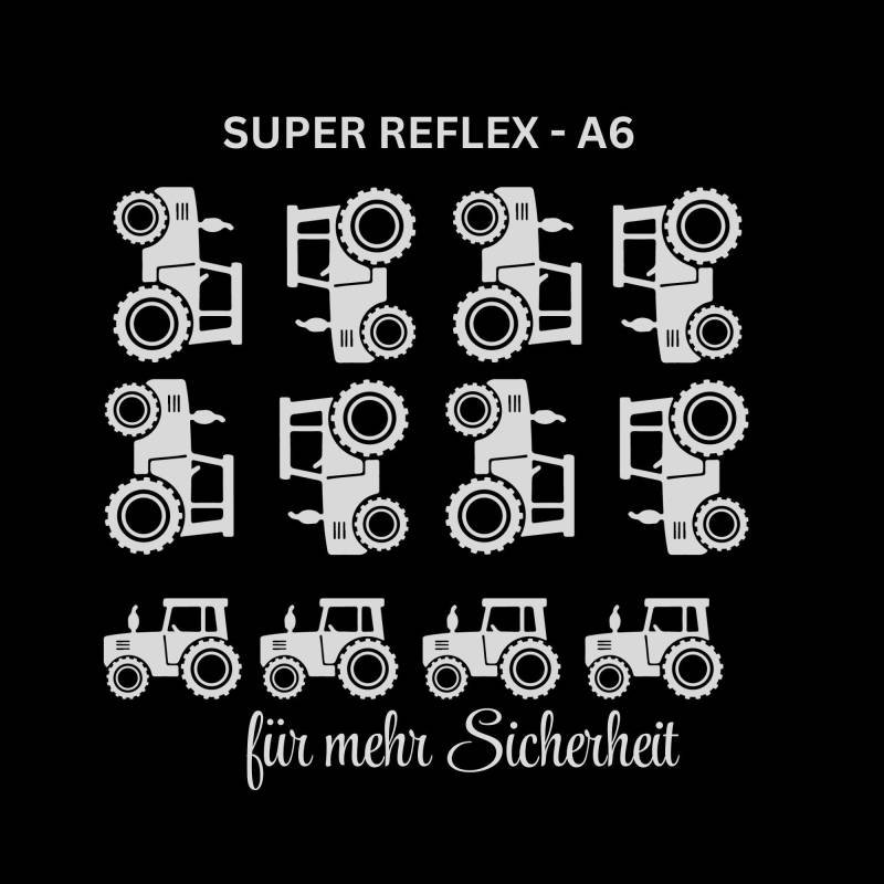 Traktor Trekker Fendt Reflex Bügelbilder Im Set - Mehr Sicherheit Bei Dämmerung Einfach Und Schnell Aufbügeln Reflektiert Super Stark von Buegelsternchen