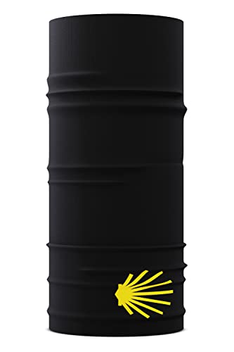 Buen Camino Multifunktionstuch schwarz – Ultraleichtes Schlauchtuch für den Jakobsweg, Bandana mit Cooling Effekt, schnelltrocknend, nahtlos, atmungsaktiv von Buen Camino