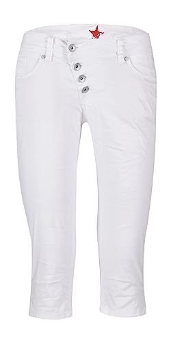 Buena Vista Damen Hose Malibu Capri Stretch Twill (as3, Alpha, l, Regular, Regular, weiß) von Buena Vista