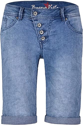 Buena Vista Damen Jeansshorts Malibu-Short Stretch Denim Light Stone - S von Buena Vista