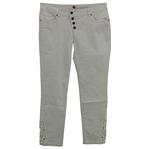 Buena Vista, Malibu, Damen Damen Jeans Hose Jeggings Stretchdenim Reinweiss Mit Spitze X-Large [23086] von Buena Vista