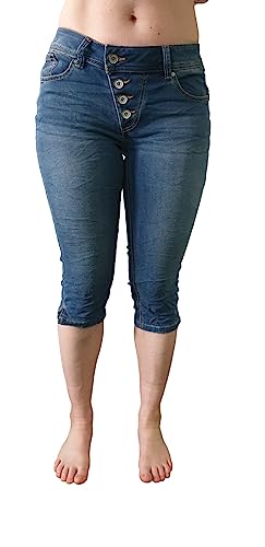 Buena Vista Damen Capri Jeans Malibu (as3, Alpha, m, Regular, Regular, Spring Blue) von Buena Vista